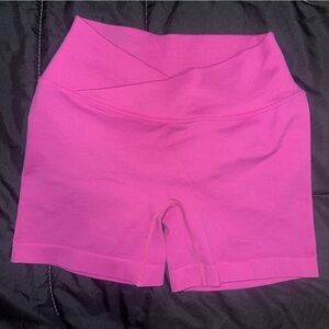 Scrunch Bum Athletic Shorts in Pink (Medium)